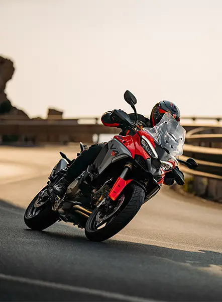 2025 Ducati Multistrada being driven in Nashville, TN